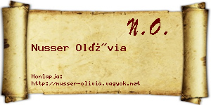 Nusser Olívia névjegykártya